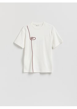 Reserved - T-shirt comfort fit - biały ze sklepu Reserved w kategorii T-shirty męskie - zdjęcie 184272701