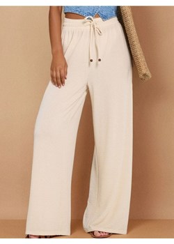 Sinsay - Spodnie wide leg - beżowy ze sklepu Sinsay w kategorii Spodnie damskie - zdjęcie 184276631