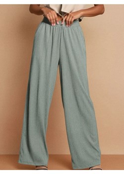 Sinsay - Luźne spodnie wide leg - zielony ze sklepu Sinsay w kategorii Spodnie damskie - zdjęcie 184276670