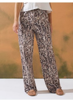Sinsay - Spodnie wide leg we wzór wężowy - wielobarwny ze sklepu Sinsay w kategorii Spodnie damskie - zdjęcie 184276671