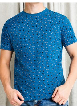 Sinsay - Koszulka z ozdobnym nadrukiem - niebieski ze sklepu Sinsay w kategorii T-shirty męskie - zdjęcie 184276781