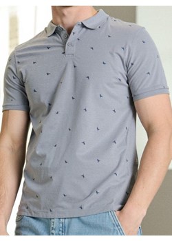 Sinsay - Koszulka polo z nadrukiem all over - niebieski ze sklepu Sinsay w kategorii T-shirty męskie - zdjęcie 184276784