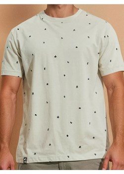 Sinsay - Koszulka z ozdobnym wzorem allover - zielony ze sklepu Sinsay w kategorii T-shirty męskie - zdjęcie 184276974