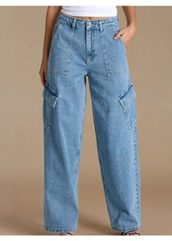 Sinsay - Jeansy cargo high waist - niebieski ze sklepu Sinsay w kategorii Jeansy damskie - zdjęcie 184277081