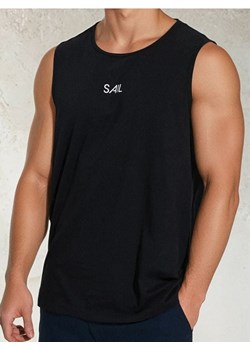 Sinsay - Luźny tank top z nadrukiem na plecach - czarny ze sklepu Sinsay w kategorii T-shirty męskie - zdjęcie 184277102