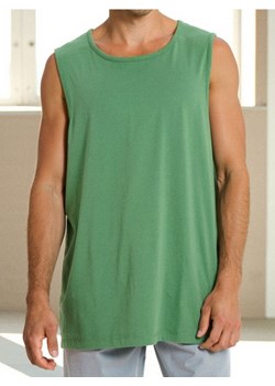 Sinsay - Bawełniany tank top - zielony ze sklepu Sinsay w kategorii T-shirty męskie - zdjęcie 184277120