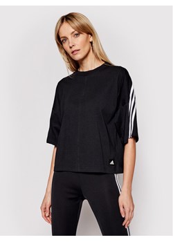 adidas T-Shirt Future Icons 3-Stripes GN1837 Czarny Loose Fit ze sklepu MODIVO w kategorii Bluzki damskie - zdjęcie 184277660
