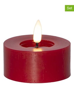 STAR Trading Świece LED (2 szt.) w kolorze czerwonym - wys. 5,5 x Ø 7 cm ze sklepu Limango Polska w kategorii Świece i dyfuzory - zdjęcie 184278292