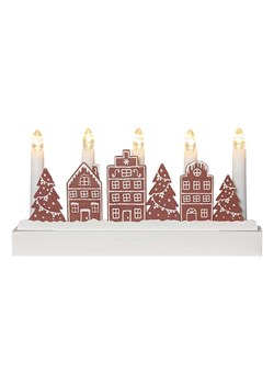 STAR Trading Dekoracyjna lampa LED &quot;Yuletide&quot; w kolorze brązowo-białym - 28 x 14,5 x 5 cm ze sklepu Limango Polska w kategorii Oświetlenie led - zdjęcie 184278303