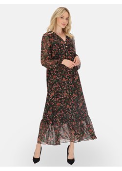 Zwiewna sukienka maxi w kwiaty L'AF Fera ze sklepu Eye For Fashion w kategorii Sukienki - zdjęcie 184278673