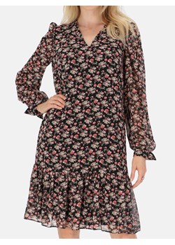 Romantyczna sukienka midi w kwiaty z falbanką L’AF Darsi ze sklepu Eye For Fashion w kategorii Sukienki - zdjęcie 184278683