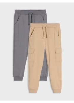 Sinsay - Spodnie dresowe 2 pack - beżowy ze sklepu Sinsay w kategorii Spodnie chłopięce - zdjęcie 184279823