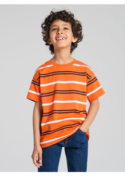 Sinsay - Luźna koszulka w paski - pomarańczowy ze sklepu Sinsay w kategorii T-shirty chłopięce - zdjęcie 184279840