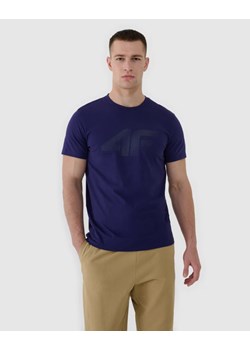 Męski t-shirt z nadrukiem 4F 4FWMM00TTSHM2257 - granatowy ze sklepu Sportstylestory.com w kategorii T-shirty męskie - zdjęcie 184280093