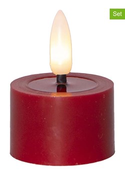 STAR Trading Świece LED (2 szt.) w kolorze czerwonym - wys. 4 x Ø 5 cm ze sklepu Limango Polska w kategorii Świece i dyfuzory - zdjęcie 184280992