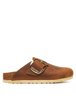 Klapki Birkenstock Boston Big Buckle Hex 1030446 Brązowy ze sklepu eobuwie.pl w kategorii Klapki damskie - zdjęcie 184281972