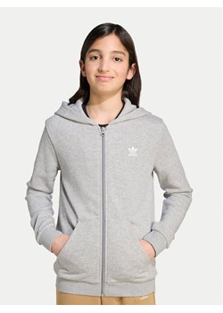 adidas Bluza JX2790 Szary Loose Fit ze sklepu MODIVO w kategorii Bluzy dziewczęce - zdjęcie 184282543