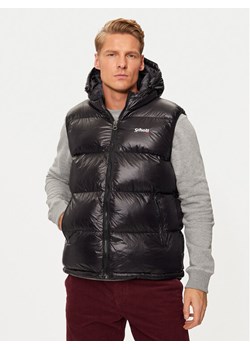SCHOTT N.Y.C. Bezrękawnik UTAHV Czarny Regular Fit ze sklepu MODIVO w kategorii Kamizelki męskie - zdjęcie 184282693