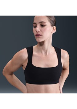 Damski stanik sportowy z lekką podszewką zapewniający lekkie wsparcie Nike Zenvy - Czerń ze sklepu Nike poland w kategorii Biustonosze - zdjęcie 184284190