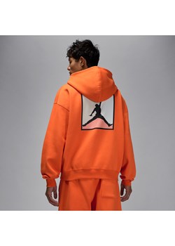 Męska bluza z kapturem i grafiką Jordan Brooklyn Fleece - Pomarańczowy ze sklepu Nike poland w kategorii Bluzy męskie - zdjęcie 184284273