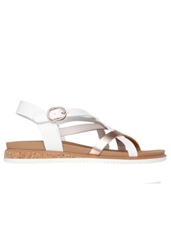 Sandały Skechers Bobs Desert Kiss Low - Peak Rank W 114709-WHT białe ze sklepu ButyModne.pl w kategorii Sandały damskie - zdjęcie 184285320