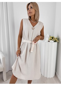 sukienka olite beżowa one size ze sklepu UBRA w kategorii Sukienki - zdjęcie 184287182
