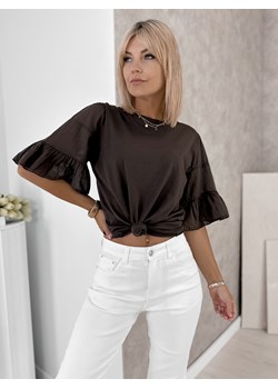 bluzka elsnir brązowa one size - id: prod-81202-group - marki UBRA - 184287244 bluzka elsnir brązowa one size ze sklepu UBRA w kategorii Bluzki damskie - zdjęcie 184287244