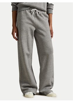 Polo Ralph Lauren Spodnie dresowe 211977959004 Szary Wide Leg ze sklepu MODIVO w kategorii Spodnie damskie - zdjęcie 184287881