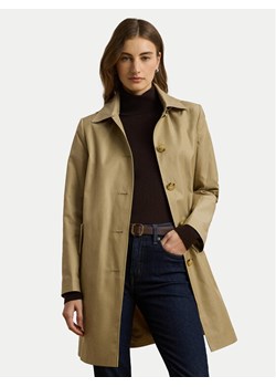 LAUREN RALPH LAUREN Płaszcz przejściowy 297967121002 Beżowy Straight Fit ze sklepu MODIVO w kategorii Płaszcze damskie - zdjęcie 184287883