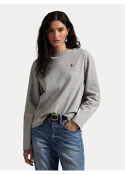Polo Ralph Lauren Bluzka 211967105003 Szary Straight Fit ze sklepu MODIVO w kategorii Bluzki damskie - zdjęcie 184287900