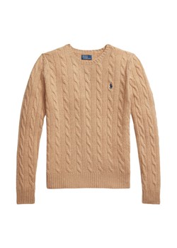 Polo Ralph Lauren Sweter 211971865002 Beżowy Slim Fit ze sklepu MODIVO w kategorii Swetry damskie - zdjęcie 184287923