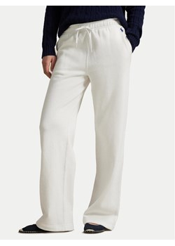 Polo Ralph Lauren Spodnie dresowe 211977959003 Biały Wide Leg ze sklepu MODIVO w kategorii Spodnie damskie - zdjęcie 184287944