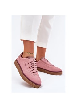 Zamszowe Damskie Sneakersy Big Star By Daniel Lopez SS2D4010 Różowe ze sklepu ButyModne.pl w kategorii Buty sportowe damskie - zdjęcie 184288473