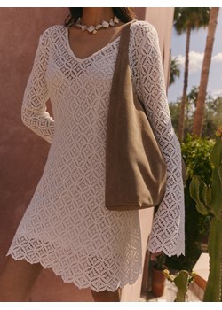 Mohito - Skórzana torebka - beżowy ze sklepu Mohito w kategorii Torby Shopper bag - zdjęcie 184289052