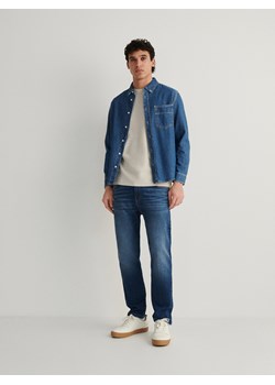 Reserved - Jeansy slim fit z efektem sprania - granatowy ze sklepu Reserved w kategorii Jeansy męskie - zdjęcie 184289591