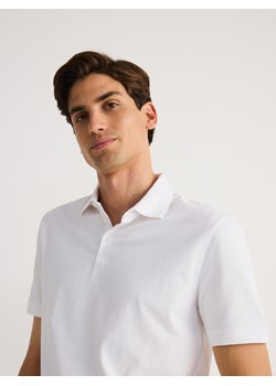 Reserved - Koszulka polo regular - biały ze sklepu Reserved w kategorii T-shirty męskie - zdjęcie 184289740