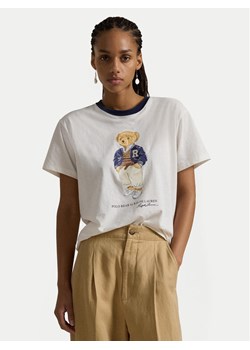 Polo Ralph Lauren T-Shirt 211941205001 Biały Regular Fit ze sklepu MODIVO w kategorii Bluzki damskie - zdjęcie 184290493