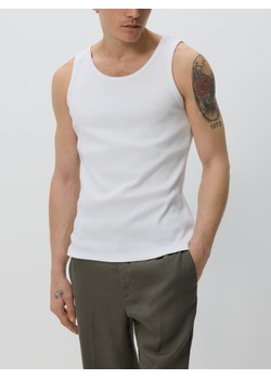 Reserved - Bawełniany tank top - biały ze sklepu Reserved w kategorii T-shirty męskie - zdjęcie 184292222