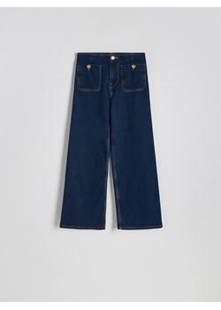 Reserved - Jeansy culotte - granatowy ze sklepu Reserved w kategorii Jeansy damskie - zdjęcie 184293480
