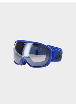 Dziecięce gogle narciarskie z powłoką lustrzaną 4F 4FJWAW24AGOGU042 - niebieskie ze sklepu Sportstylestory.com w kategorii Okulary przeciwsłoneczne męskie - zdjęcie 184293833
