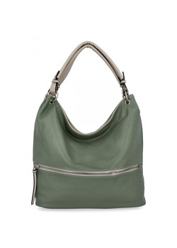 Uniwersalna Torebka Damska XL firmy Hernan HB0386 Jasno Zielona/Beżowa ze sklepu PaniTorbalska w kategorii Torby Shopper bag - zdjęcie 184294044