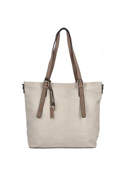 Uniwersalna Torebka Damska XL Shopper Bag firmy Hernan HB0213-1 Beżowa/Ziemista ze sklepu PaniTorbalska w kategorii Torby Shopper bag - zdjęcie 184294052