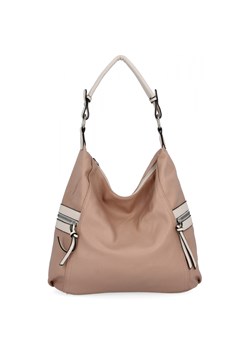 Uniwersalna Torebka Damska firmy Hernan HB0377 Pudrowy Róż/Beżowa ze sklepu PaniTorbalska w kategorii Torby Shopper bag - zdjęcie 184294111