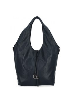 Torebka Damska Shopper Bag firmy Hernan HB0325 Granatowa ze sklepu PaniTorbalska w kategorii Torby Shopper bag - zdjęcie 184294343
