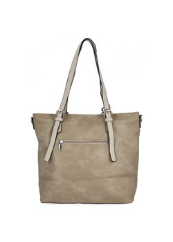 Uniwersalna Torebka Damska XL Shopper Bag firmy Hernan HB0213-1 Ciemno Beżowa/Beżowa ze sklepu PaniTorbalska w kategorii Torby Shopper bag - zdjęcie 184294372