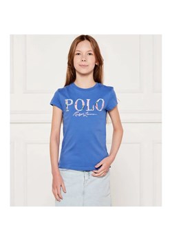 POLO RALPH LAUREN T-shirt | Regular Fit ze sklepu Gomez Fashion Store w kategorii Bluzki dziewczęce - zdjęcie 184296804