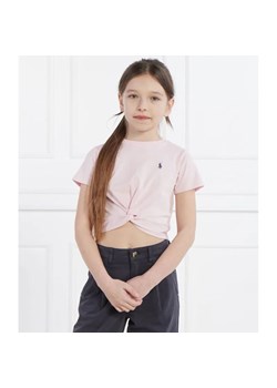 POLO RALPH LAUREN T-shirt TWISTTEE | Cropped Fit ze sklepu Gomez Fashion Store w kategorii Bluzki dziewczęce - zdjęcie 184297631