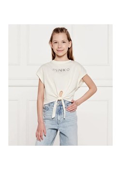 Pinko UP T-shirt | Cropped Fit ze sklepu Gomez Fashion Store w kategorii Bluzki dziewczęce - zdjęcie 184297734