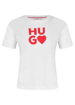 HUGO KIDS T-shirt | Regular Fit ze sklepu Gomez Fashion Store w kategorii Bluzki dziewczęce - zdjęcie 184297841