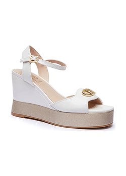 Liu Jo Skórzane koturny Skórzane koturny KAREN 11 ze sklepu Gomez Fashion Store w kategorii Sandały damskie - zdjęcie 184299161